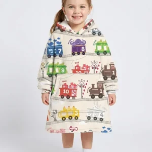 Color Train Bamboo Blanket Hoodie