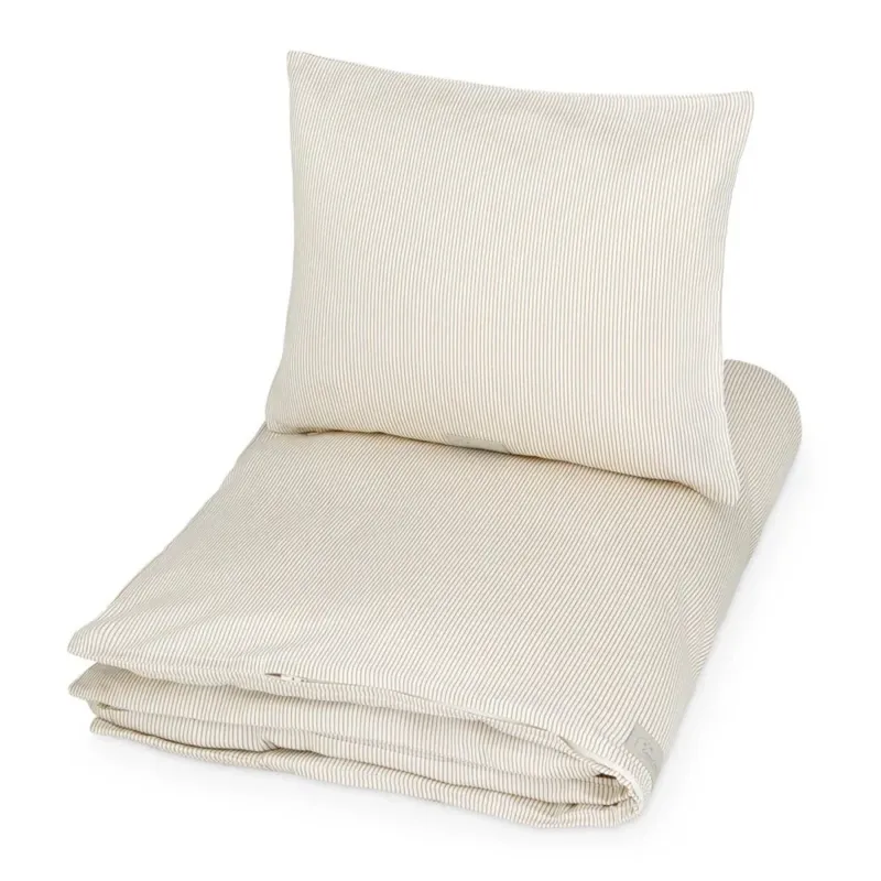 CAM CAM - Literie, Junior, 100 x 140 Cm - Gots Classic Rayures Camel