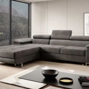 Designer Sofa Alonzo mit Schlaf- und Klappfunktion (Samt) - Luxusbetten24