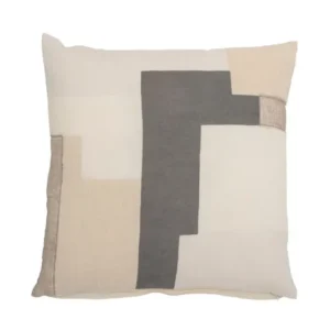Zierkissen Berge – Patchwork-Design in Naturton
