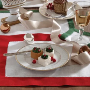 Sferra Filetto Cocktail Napkin In Color Silver