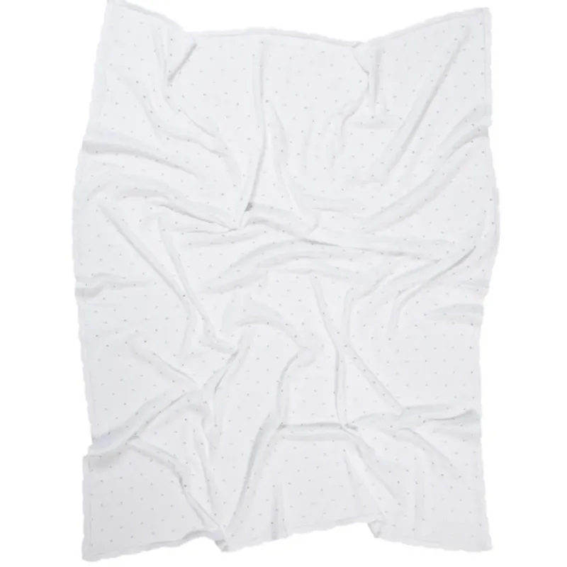 LORENA CANALS - Couverture Bébé Tricotée Biscuit Blanc