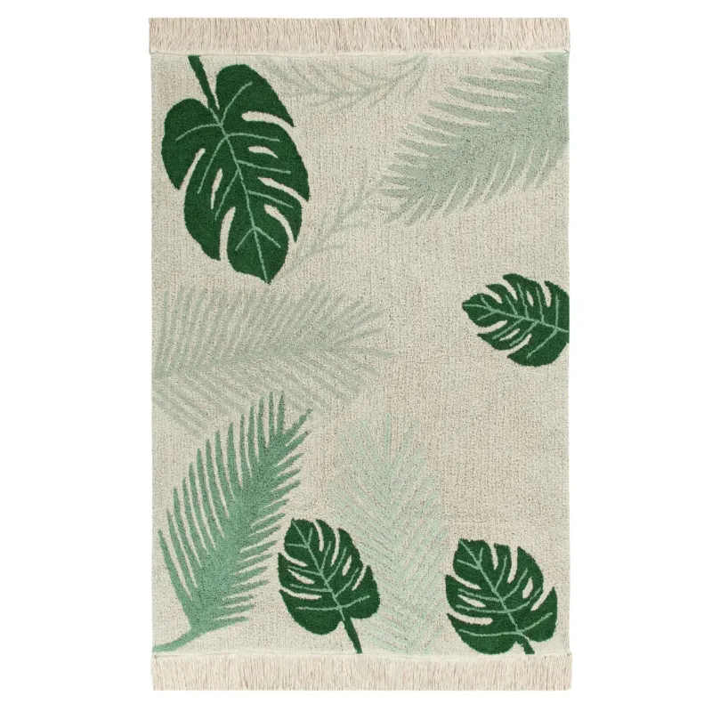 LORENA CANALS - Tapis Lavable Vert Tropical 140 x 200 Cm