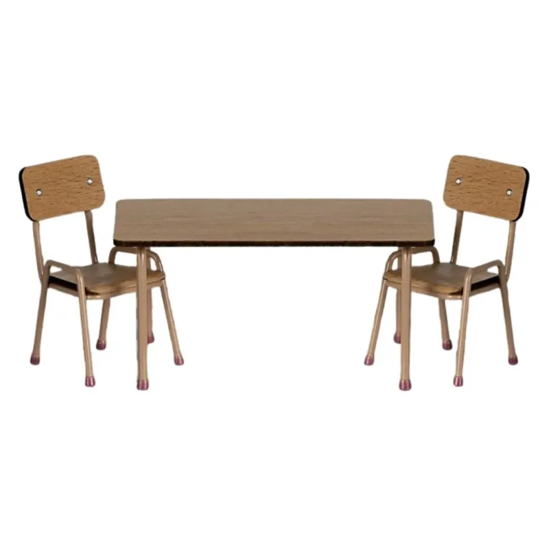 MAILEG - Ensemble table et chaises, Pour Souris Maileg - Rose foncé