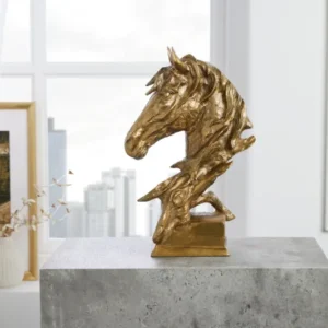 Exklusive Büste Pferdekopf CABALLO 38cm messing handmade Aluminium Skulptur