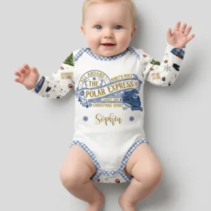 Custom Name North Pole Adventure Bamboo Bodysuit