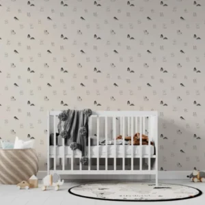 MUNKS & ME - Papier Peint Chambre Enfant à Motif Répété - Chiot