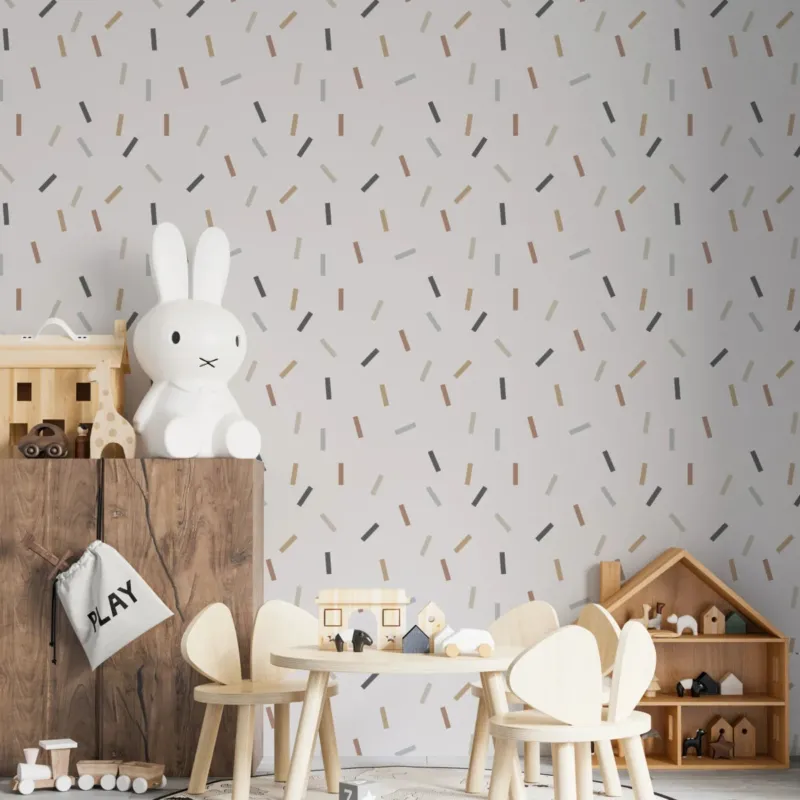 MUNKS & ME - Papier Peint Chambre Enfant à Motif Répété - Confettis