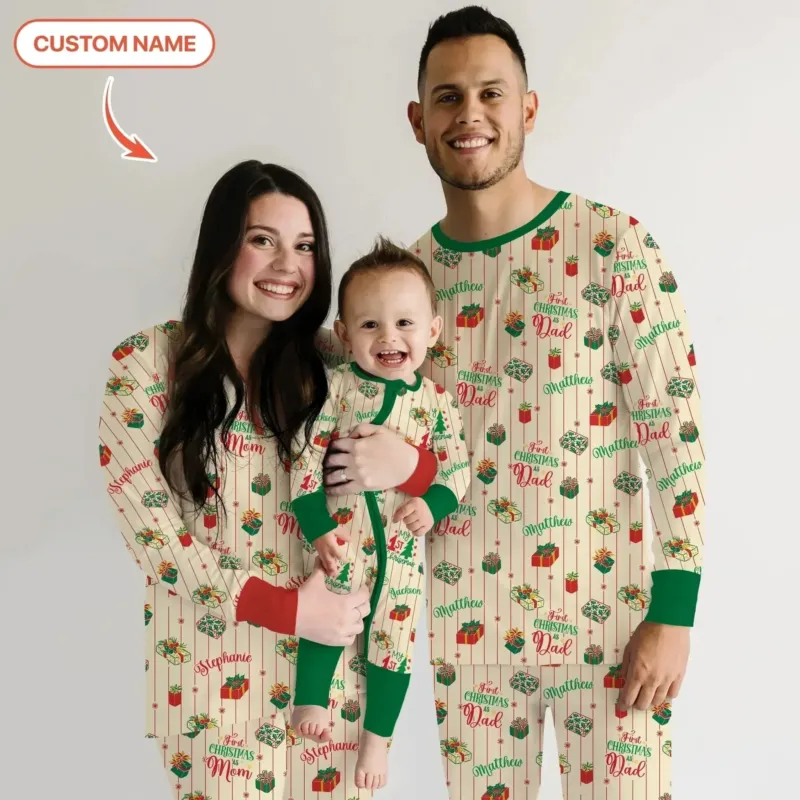 Personalized Our First Christmas Men's Pajama Set , Personalized Our First Christmas Men's Pajama Set - Only Shirt / XS
