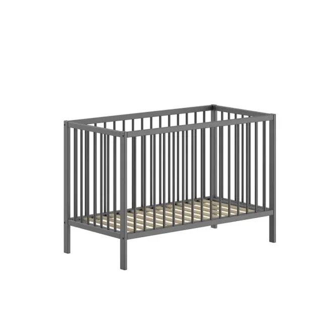 VIPACK - Lit Bébé DINO 60x120cm Anthracite