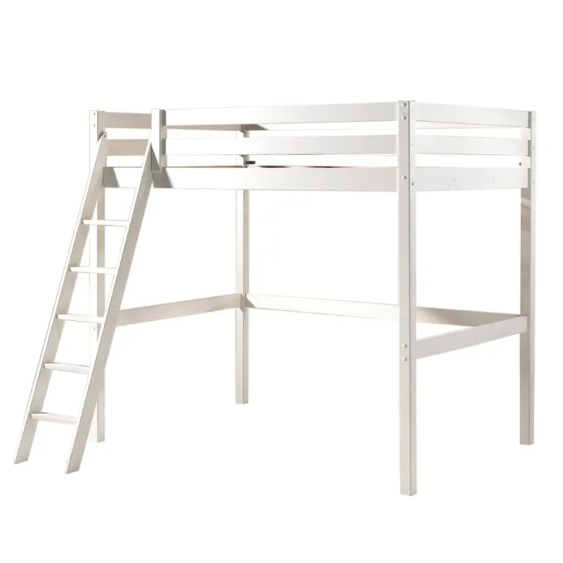 VIPACK - Lit Mezzanine 140 x 200 cm PINO Blanc